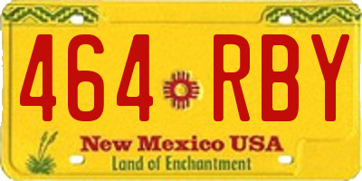 NM license plate 464RBY