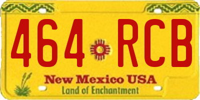 NM license plate 464RCB