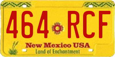 NM license plate 464RCF