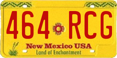 NM license plate 464RCG