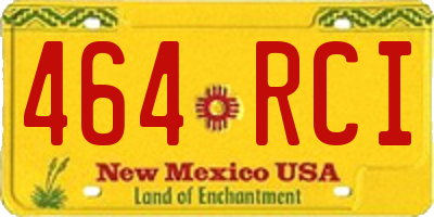 NM license plate 464RCI
