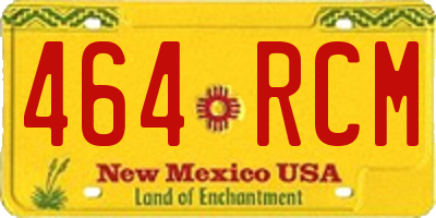 NM license plate 464RCM