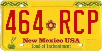 NM license plate 464RCP