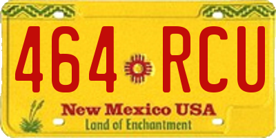 NM license plate 464RCU