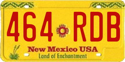 NM license plate 464RDB