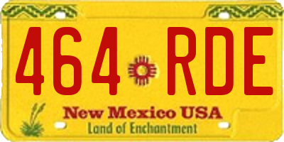NM license plate 464RDE