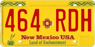 NM license plate 464RDH