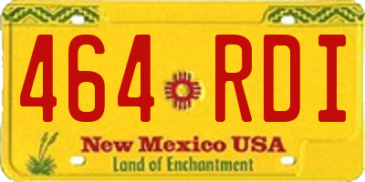 NM license plate 464RDI