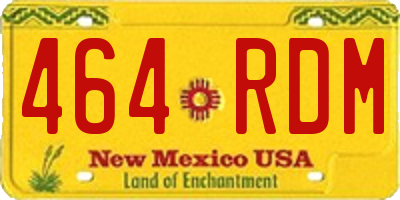 NM license plate 464RDM
