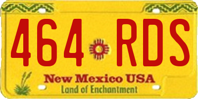 NM license plate 464RDS