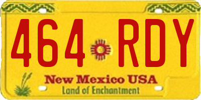 NM license plate 464RDY