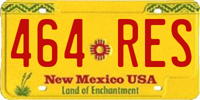 NM license plate 464RES