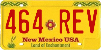 NM license plate 464REV