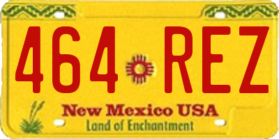 NM license plate 464REZ