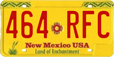 NM license plate 464RFC