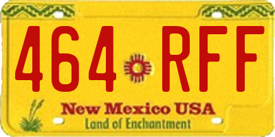NM license plate 464RFF