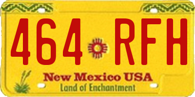 NM license plate 464RFH