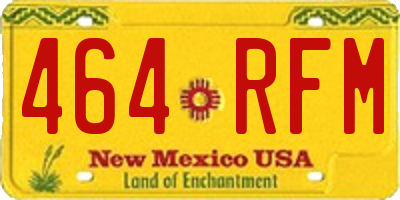 NM license plate 464RFM