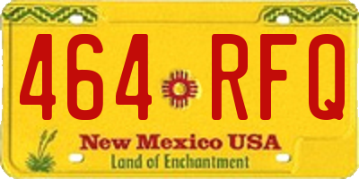 NM license plate 464RFQ