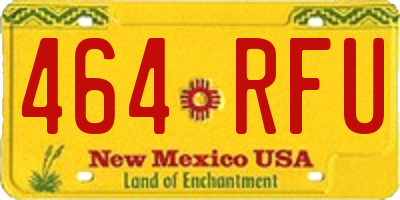 NM license plate 464RFU
