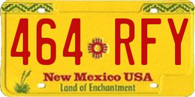 NM license plate 464RFY