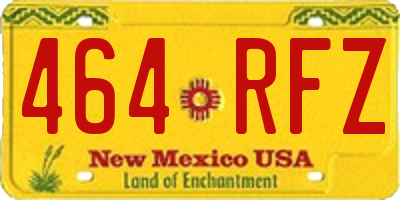 NM license plate 464RFZ