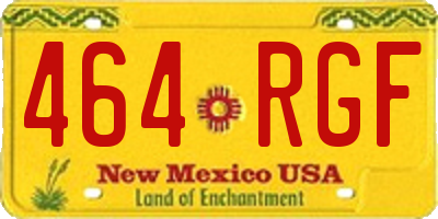 NM license plate 464RGF