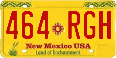 NM license plate 464RGH