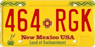 NM license plate 464RGK