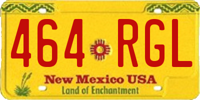 NM license plate 464RGL