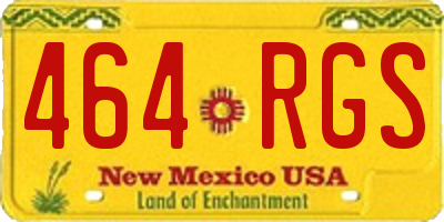 NM license plate 464RGS