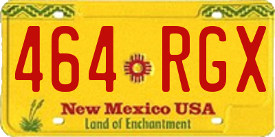 NM license plate 464RGX
