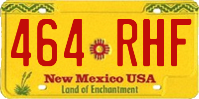 NM license plate 464RHF