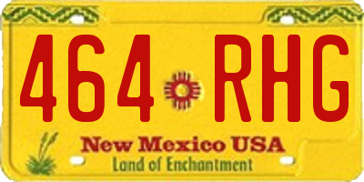 NM license plate 464RHG