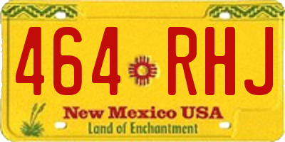 NM license plate 464RHJ