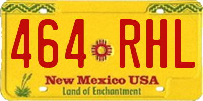 NM license plate 464RHL
