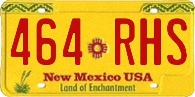 NM license plate 464RHS