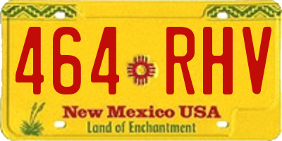 NM license plate 464RHV