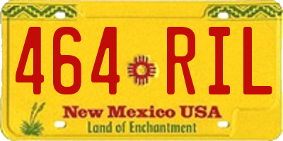 NM license plate 464RIL