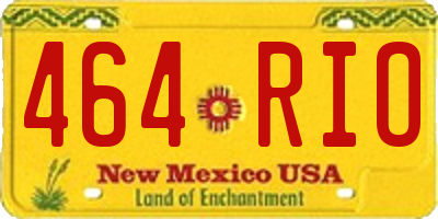 NM license plate 464RIO