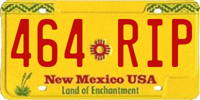 NM license plate 464RIP