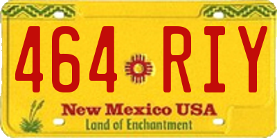NM license plate 464RIY