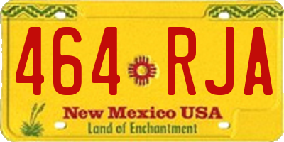 NM license plate 464RJA