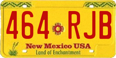 NM license plate 464RJB