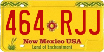 NM license plate 464RJJ