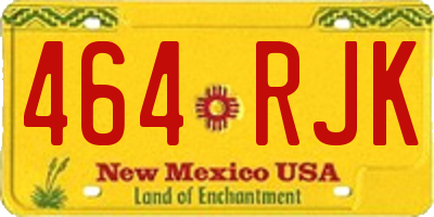 NM license plate 464RJK