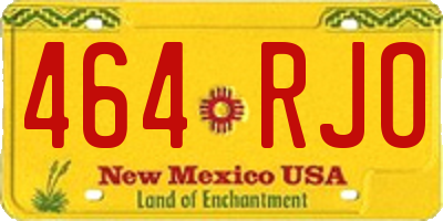 NM license plate 464RJO