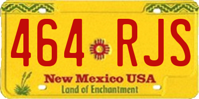 NM license plate 464RJS