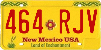 NM license plate 464RJV