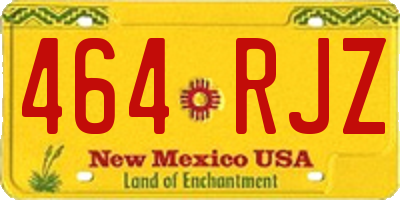 NM license plate 464RJZ